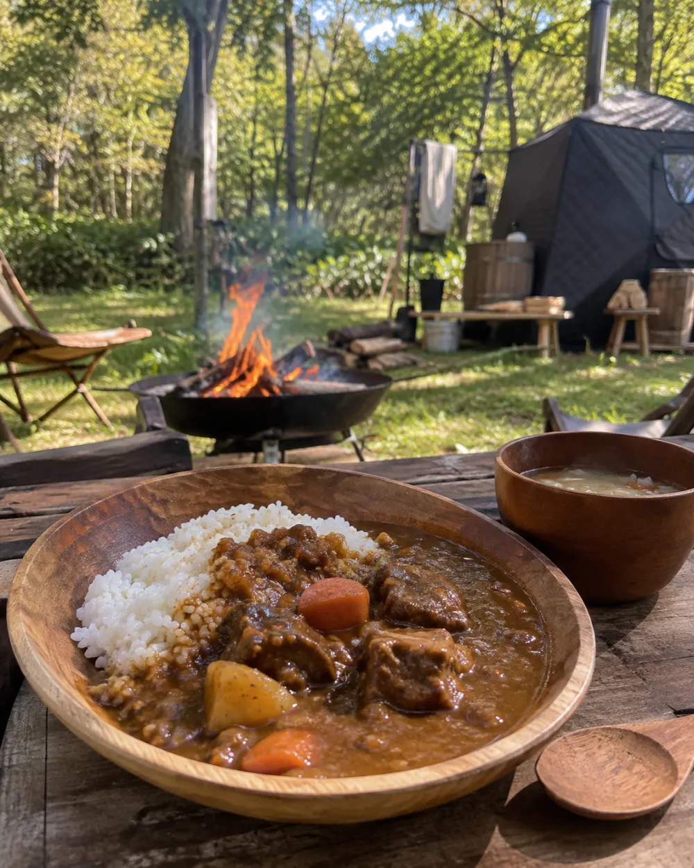 お茶を使った特製カレー